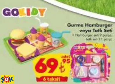 GOKİDY GURME HAMBURGER VEYA TATLI SETİ GOKİDY GURME HAMBURGER VEYA TATLI SETİ